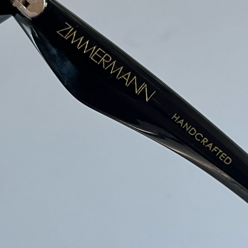 Zimmermann Verona Black Vintage Style Cat Eye Sunglasses Retail $280 - Picture 7 of 14